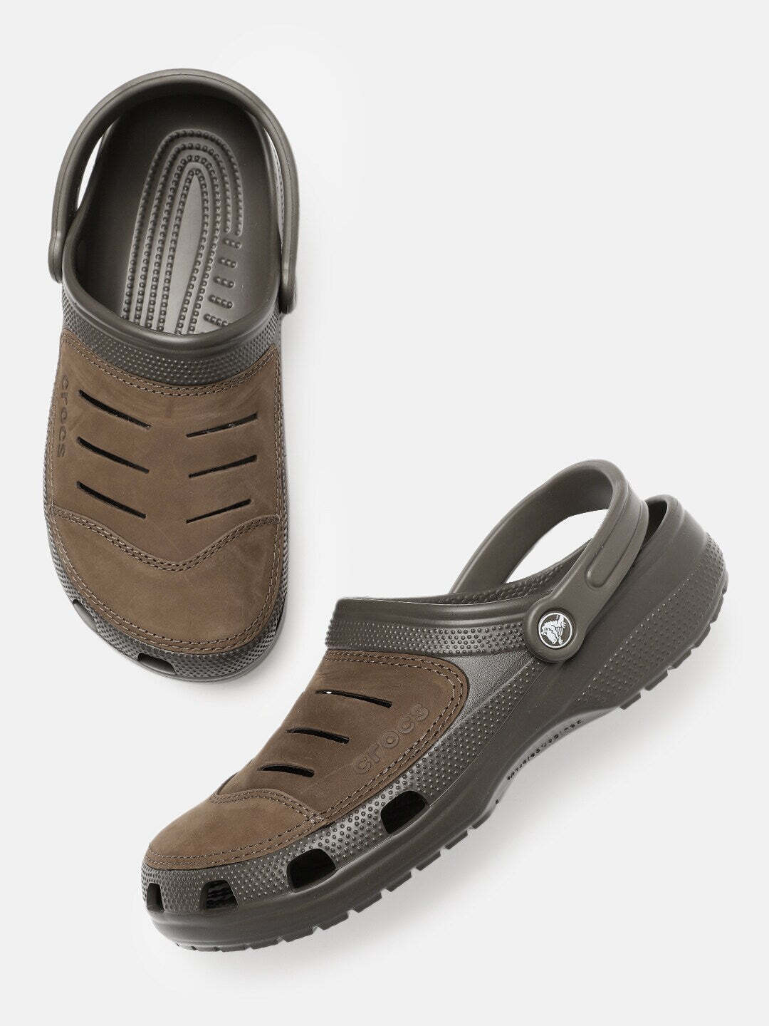 Men Brown Solid Clog